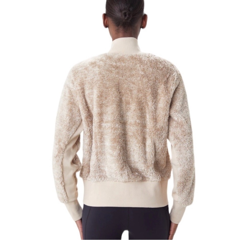 Lole  Size Small Half Zip Teddy Pullover Sherpa Tan Sweater - Picture 3 of 13